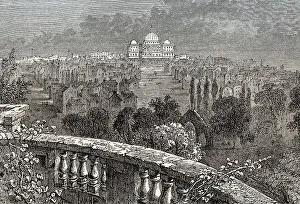 View from the White House to the original Capitol building completed in 1800