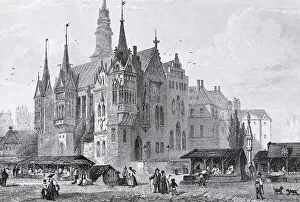 View of WrocNaw, town hall, about 1860