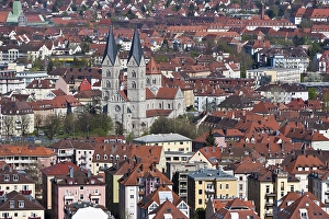 View of Wuerzburg as seen from Fortress Marienberg