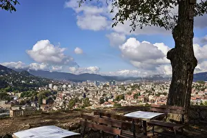 View from the Yellow Fortress of the city of Sarajevo