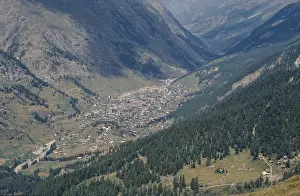 View of Zermatt from Riffelalp 1990