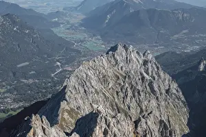 View from the Zugspitze to Garmisch-Partenkirchen