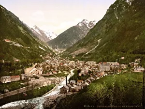 Viewed from Mamelon Vert, Cauterets in the Occitanie region in the Hautes-Pyrenees department