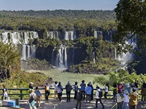 Viewing platform with people, Iguazu Falls