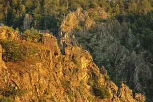 Viewing platform on the Rosstrappe above the Bode Valley