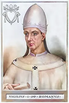 Vigilius (born around 500, died 7 June 555) was Roman bishop (pope) from 537 until his death