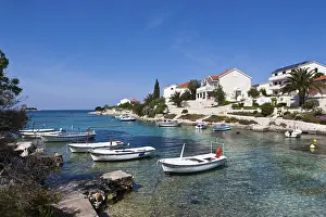 Village of Rogoznica with harbour and bay