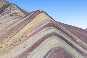 Vinicunca, Rainbow Mountain, coloured sediment layers