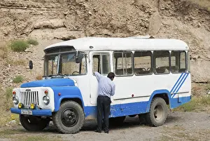 Vintage bus in south armenia