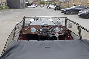 Vintage car in the car park, railway station