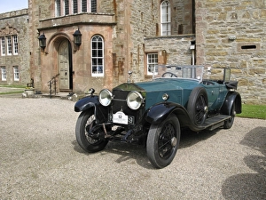 Vintage car in front of Castle of Mey