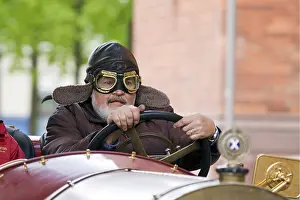 Vintage car driver, Oldtimer Ralley Wiesbaden 2008