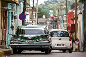 Vintage car, historic road cruiser