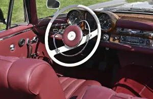 Vintage car, Mercedes Benz W 198 steering wheel