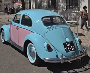 A vintage car perfectly restored