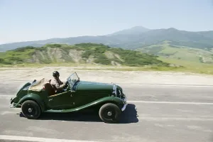 Vintage car race Mille Miglia or 1000 Miglia