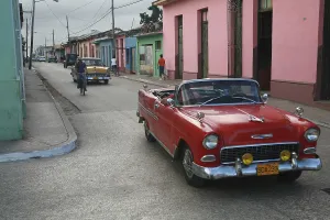 Vintage car in the streets of Trinidad