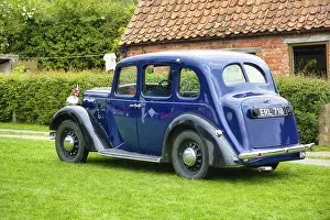 Vintage car, World-War II weekend at Ryedale Folk Museum open-air museum
