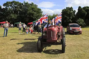 Vintage David Brown tractor giving rides