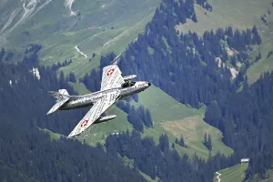 Vintage fighter plane, Hawker Hunter Papyrus