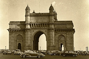Vintage Gateway of India, Mumbai, Maharashtra, India, Asia, 1900s, Asia