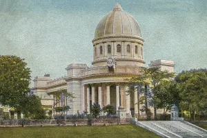 Vintage photo of general post office, kolkata, west bengal, india, asia