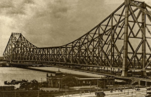 Vintage photo of howrah bridge, kolkata, west bengal, india, asia