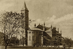 Vintage photo of memorial church cawnpore, kanpur, uttar pradesh, india, asia