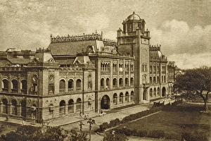 Vintage photo of municipal offices, calcutta, west bangal, india, asia