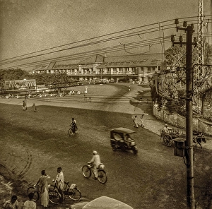 Vintage photo of pune railway station, Maharashtra, India, Asia, 1900s, Asia