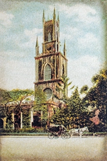 Vintage photo of st thomas church, mumbai, maharashtra, india, asia