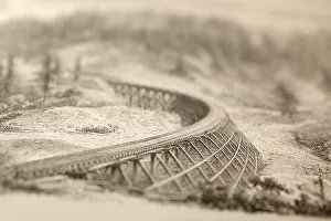 Vintage (public domain) book engraving photographed in a way to give illusion of depth