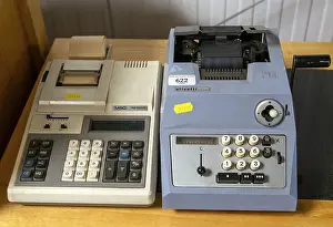 Vintage technology adding machines on sale at auction