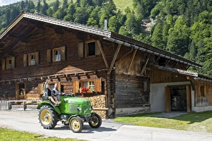 Vintage tractor at the Kirtag in Almdorf Eng