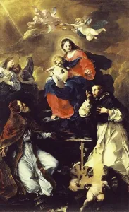 The Virgin and Child, Angels and Saints