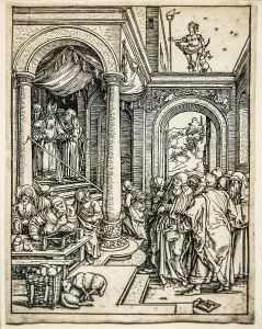 The Virgin Mary is presented in the temple