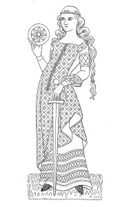 Virgin's traditional costume c