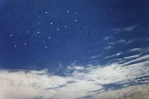 Virgo star constellation, Night sky