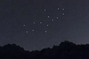 Virgo star constellation, Night sky