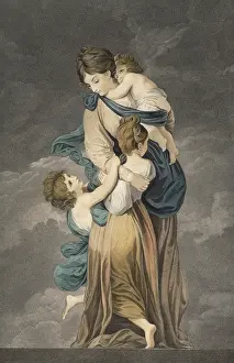 The virtues: Charity, a mother and her children