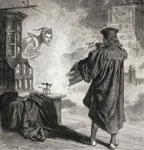 The vision of faust, first part of the tragic play Faust by Johann Wolfgang von Goethe