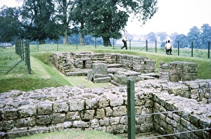Visit by the Archaeological Society to Hadrian's Wall, Northumberland, England, UK West Gate of Chester's Roman First, Hexham 1969