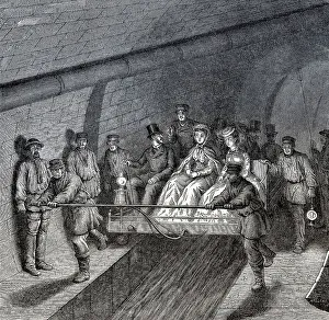 Visitors at the Paris Sewer Museum
