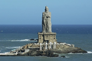 Vivekananda Rock Memorial built in 1970, Kanyakumari, India, Asia