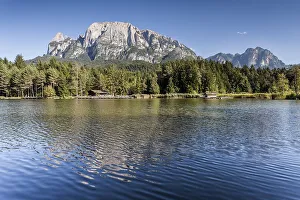 Voelser Weiher lake area in the Alpe di Siusi holiday region