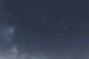 Volans star constellation, Night sky