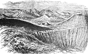 Volcanic craters and tuff cones in Auvergne
