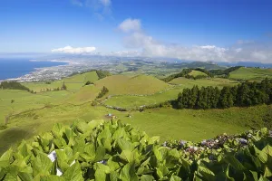 The volcanic hills on Sao Miguel island