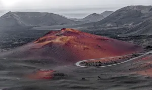 Volcanic landscape of the Fire Mountains