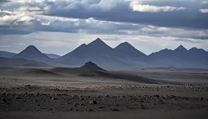 Volcanic landscape with mountains